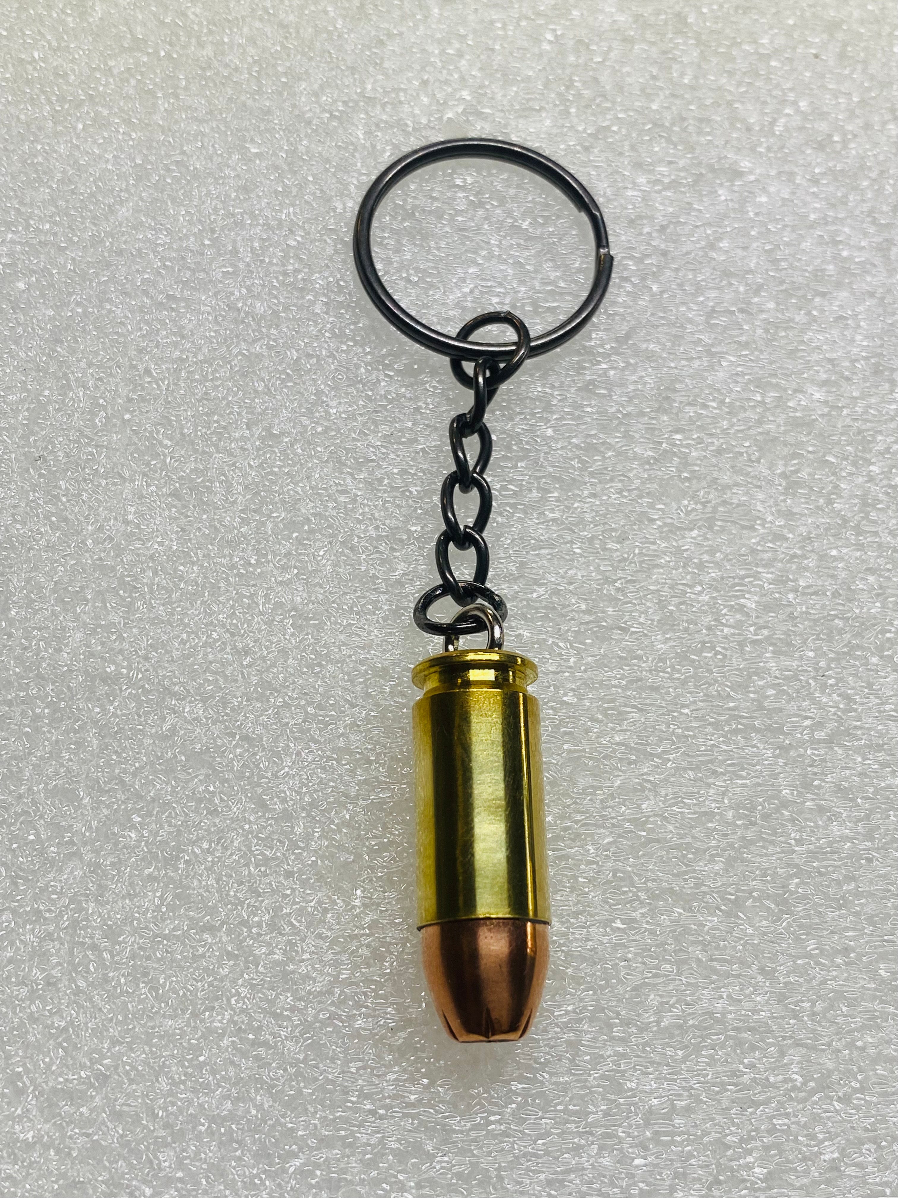 .40 Cal Bullet Hollow Point Keychain Key Chain Unique Gift W/Black Keychain