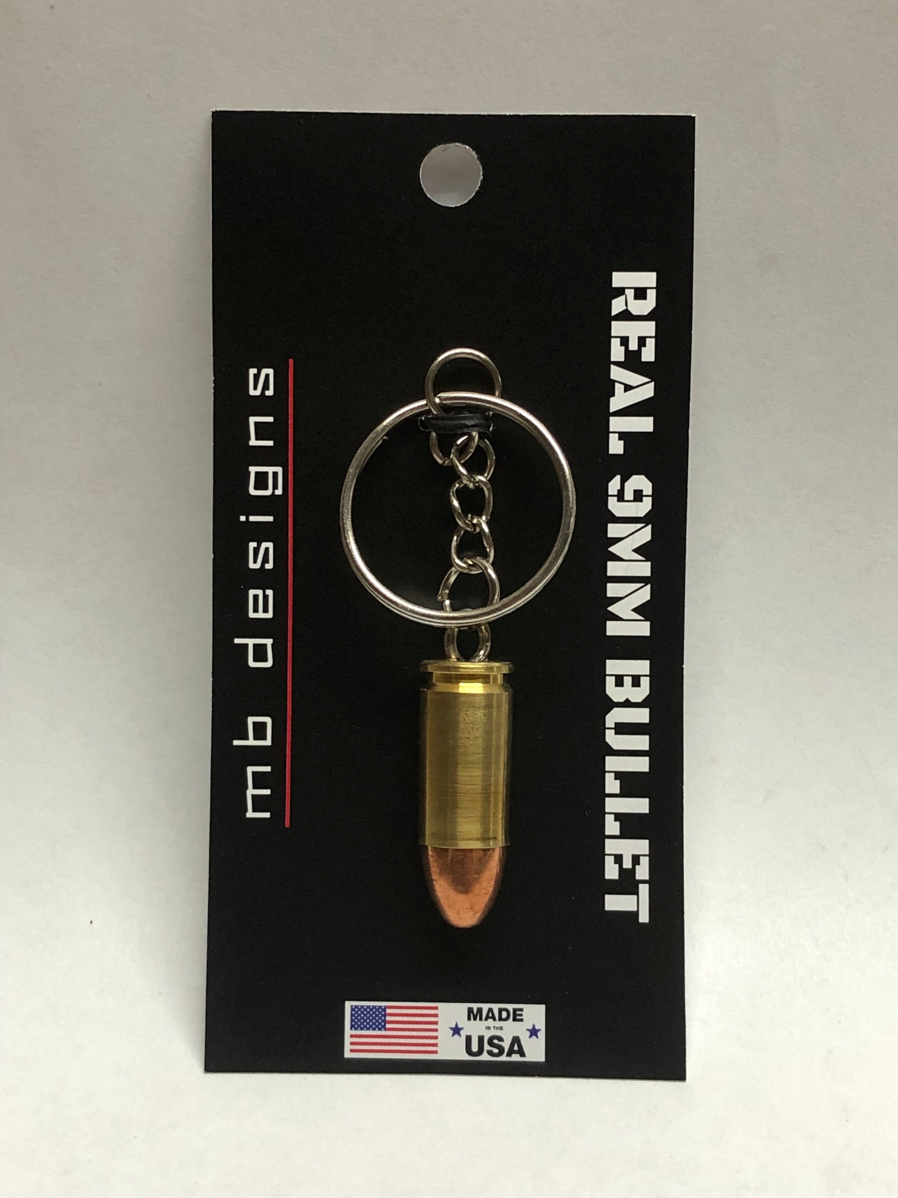 9mm Bullet FMJ Keychain Key Chain Unique Gift