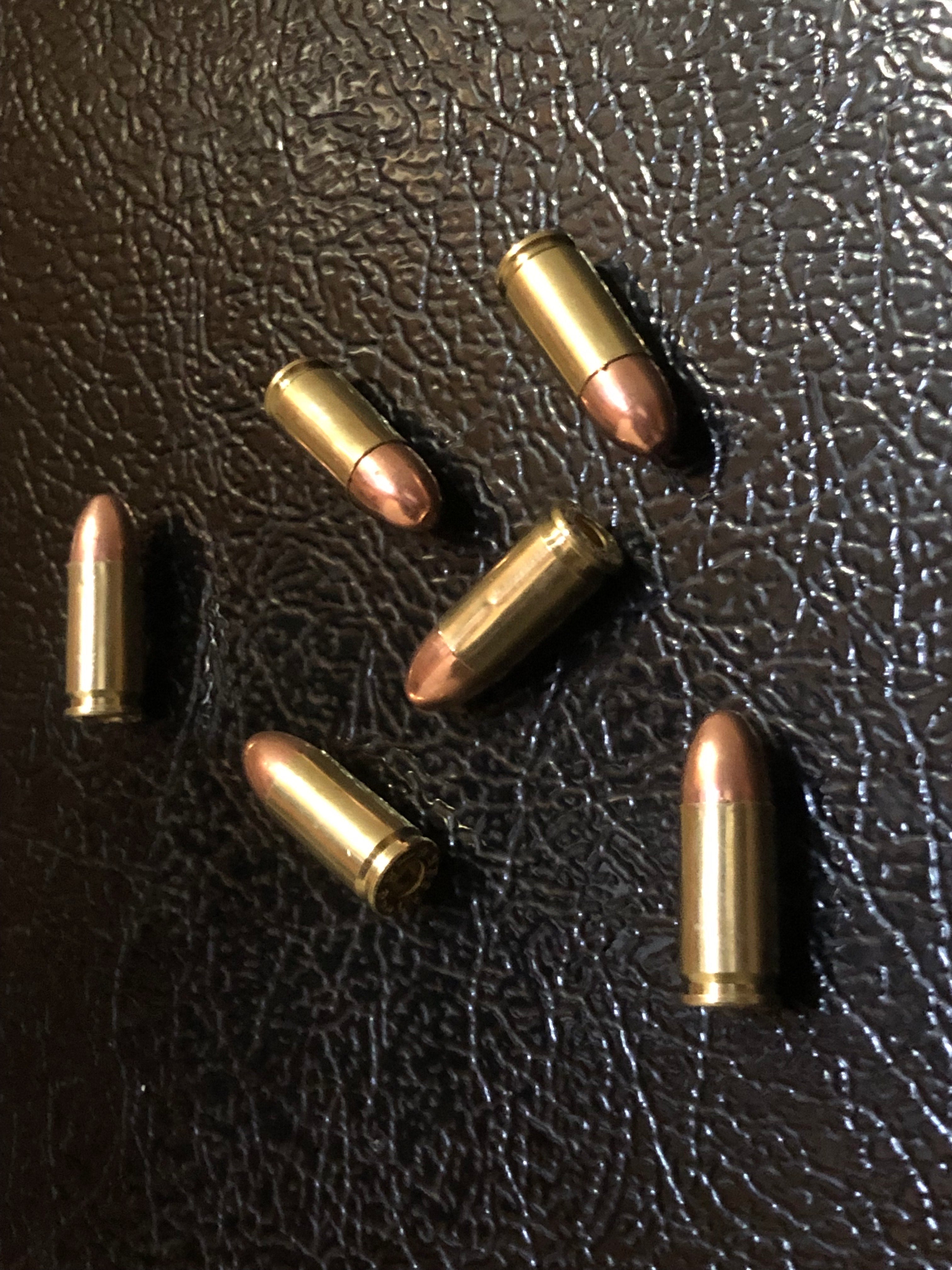 6 Pack Of 9mm Bullet Fridge Toolbox Magnets