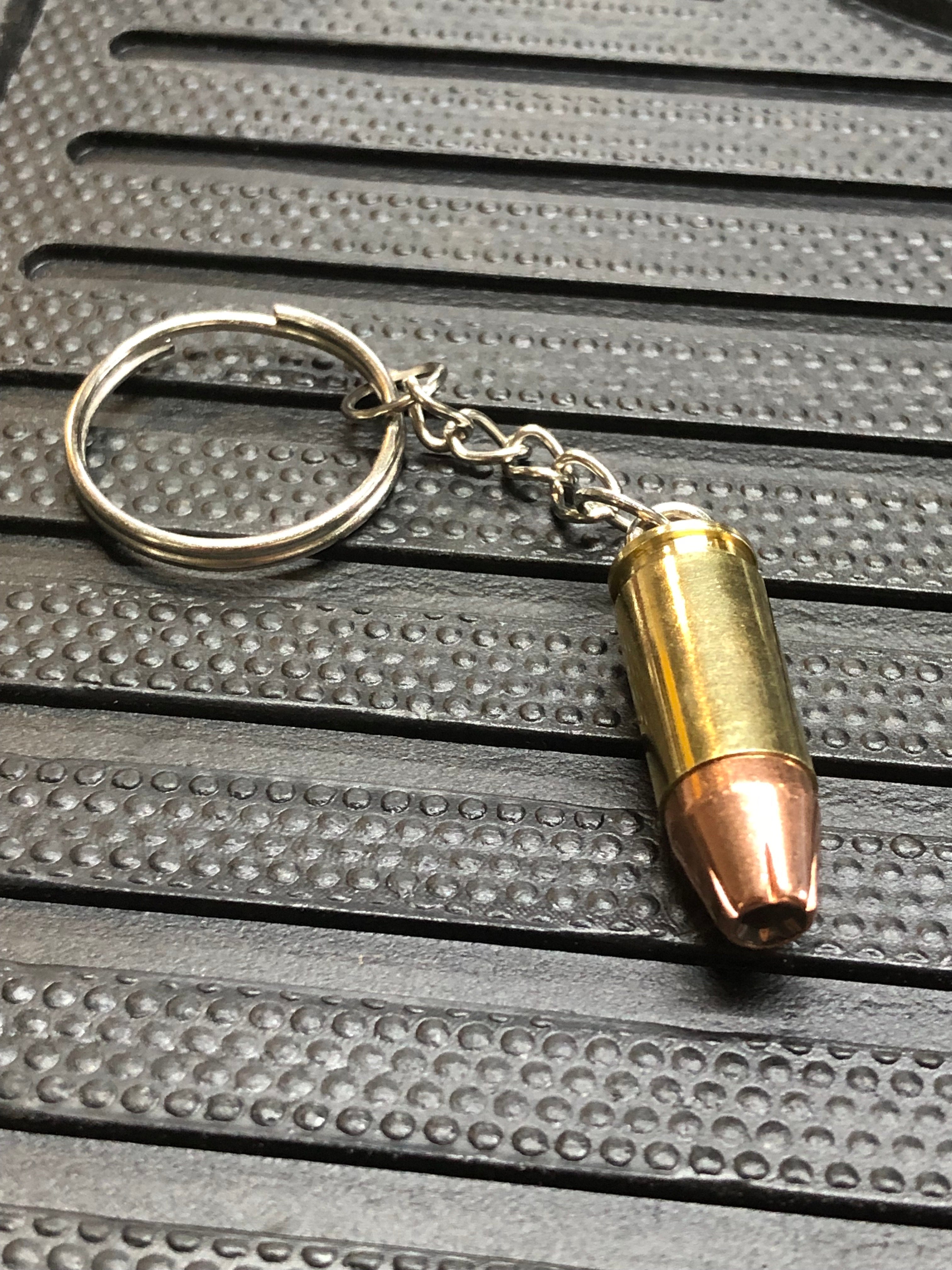 Wholesale Lot Of 12 9mm hollow point Bullet Keychains - Key Chain Gifts