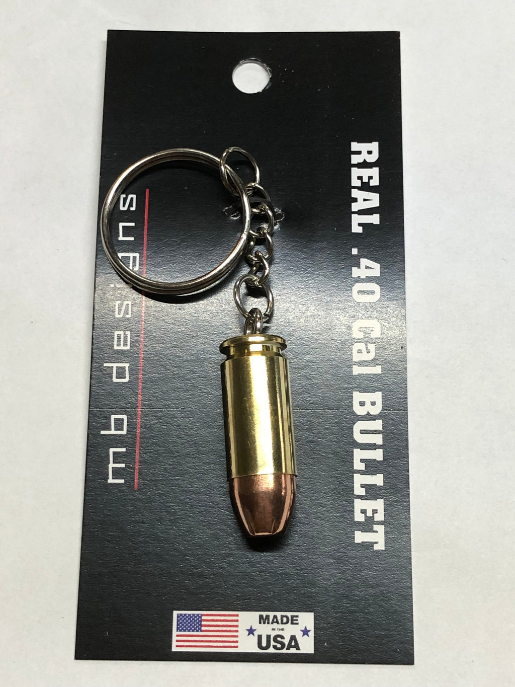 .40 Cal Bullet Hollow Point Keychain Key Chain Unique Gift