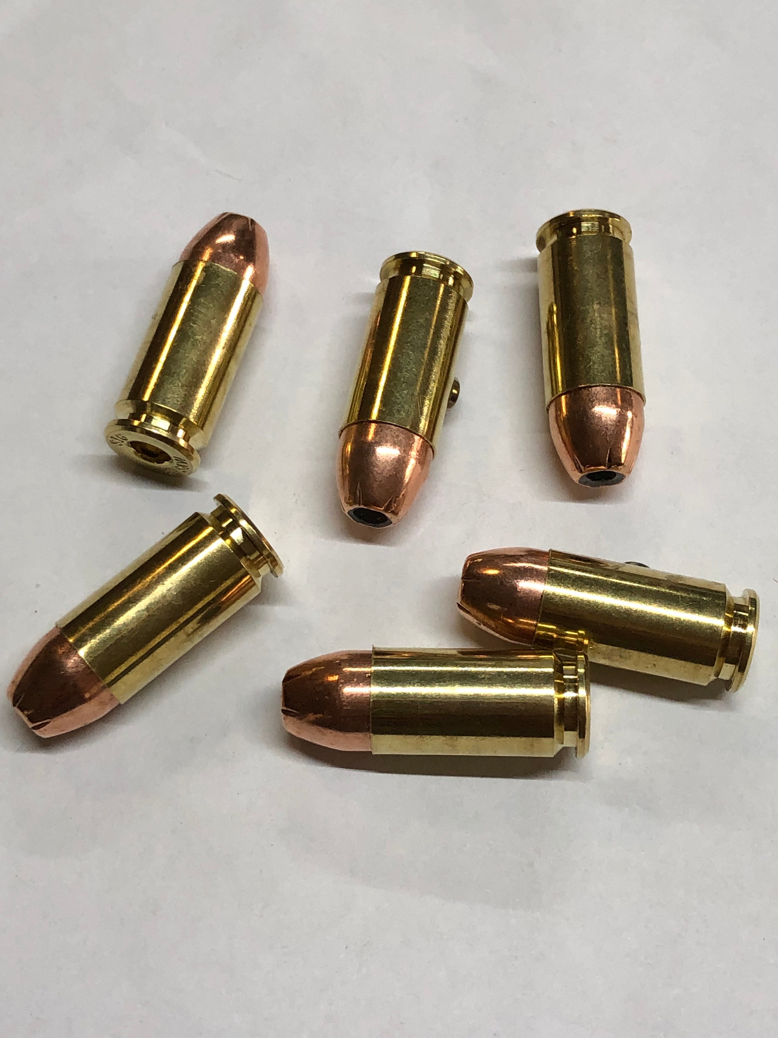 6 Pack Of .40 Cal. Hollow Point Bullet Fridge Toolbox Magnets