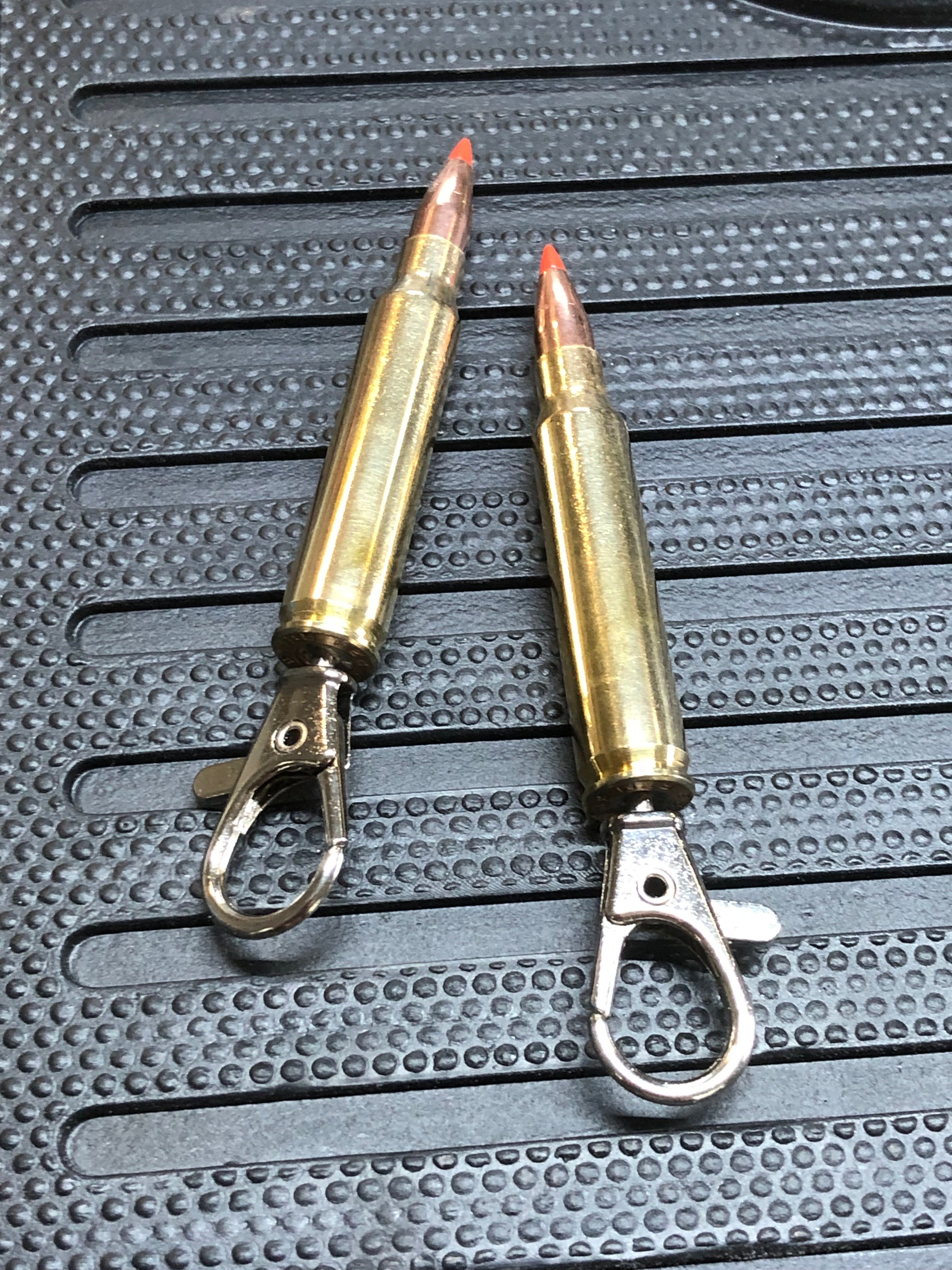 Pair Of .223 5.56 Bullet Zipper Pulls Or Keychains Unique Gift