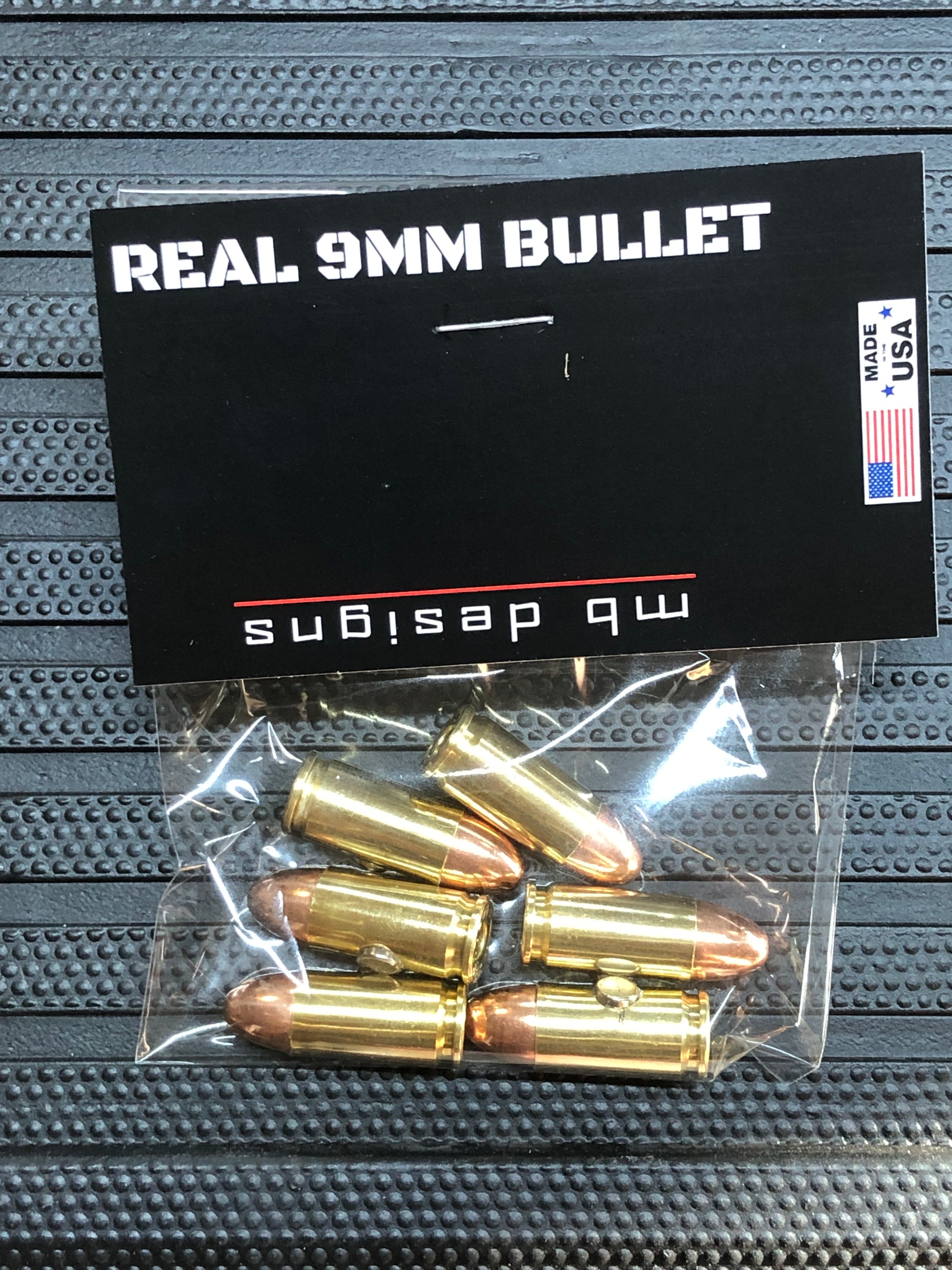 6 Pack Of 9mm Bullet Fridge Toolbox Magnets