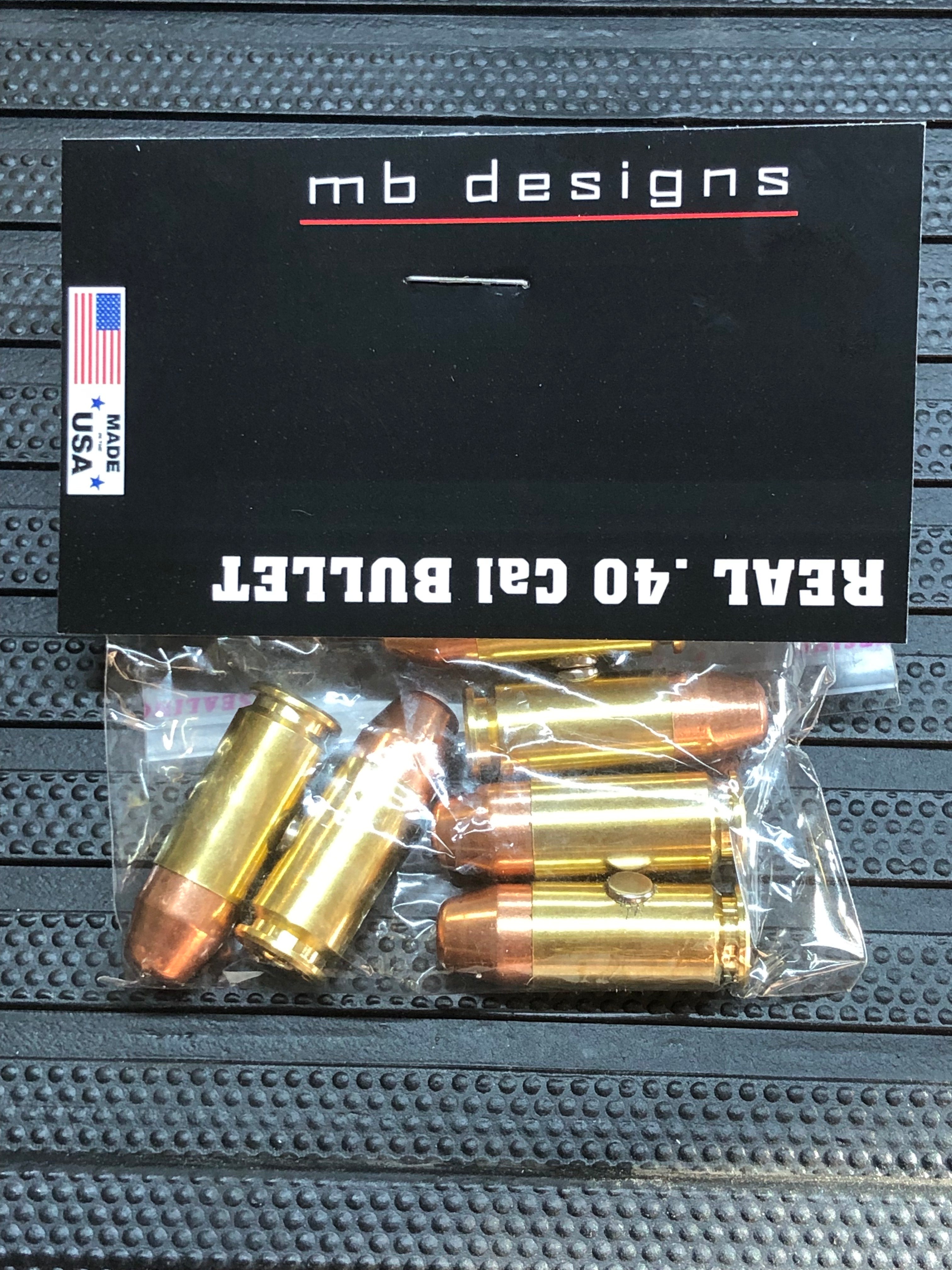 Pack Of 6 .40 Cal FMJ Bullet Fridge Toolbox Magnets