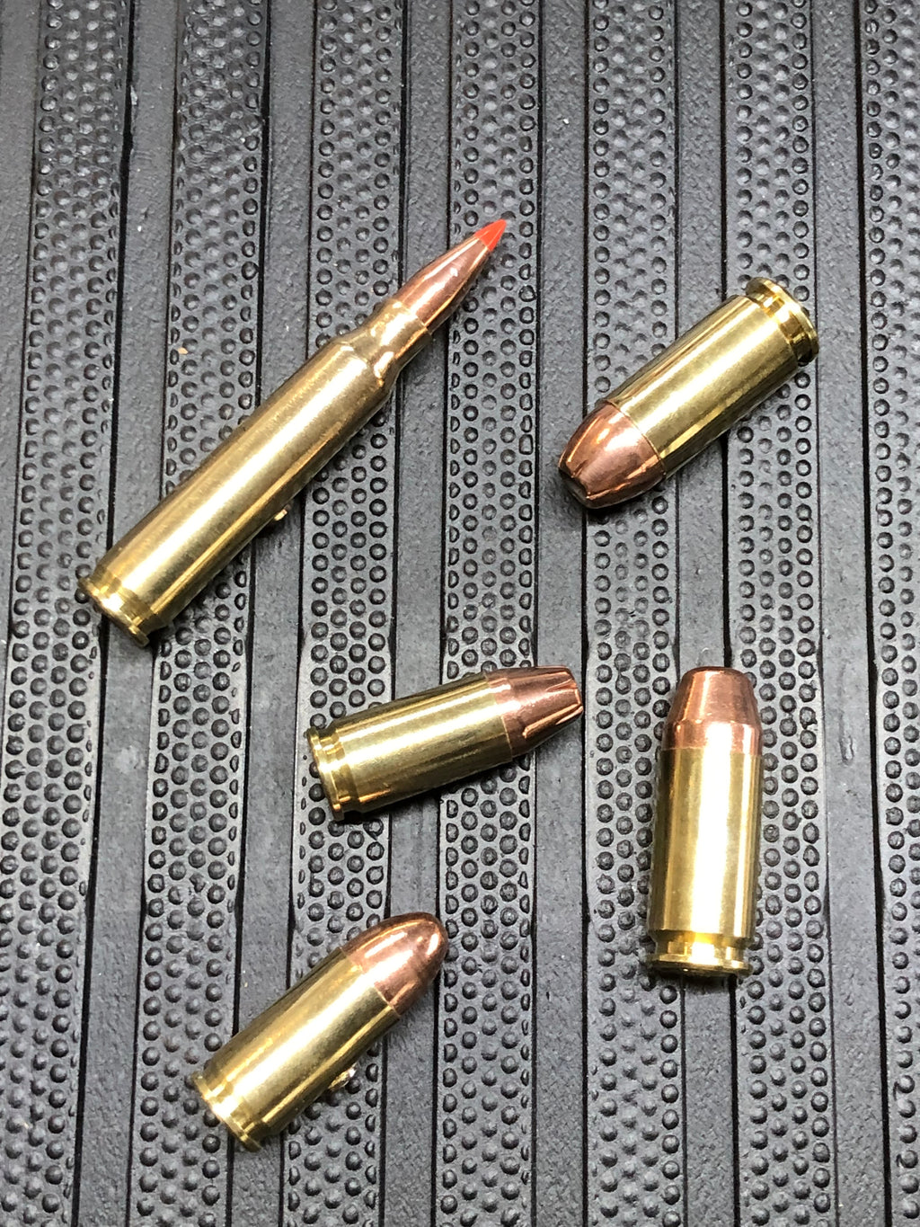 5 Pack Of Assorted Bullet Fridge Toolbox Magnets .223 .40 9mm
