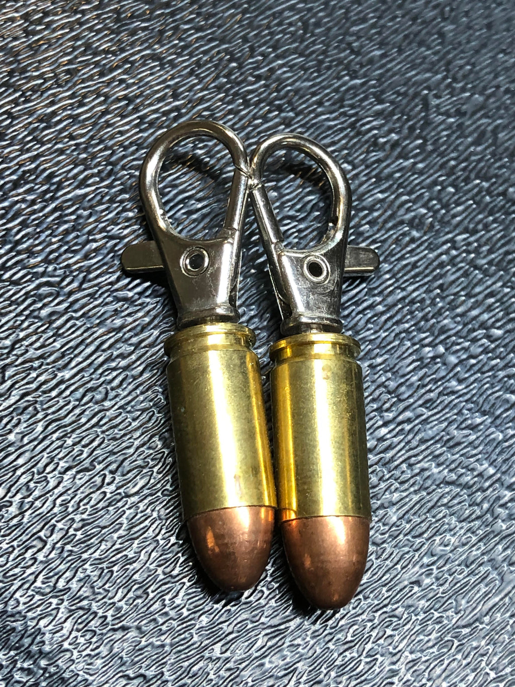 Pair Of 9mm FMJ Bullet Zipper Pulls Or Keychains Unique Gift